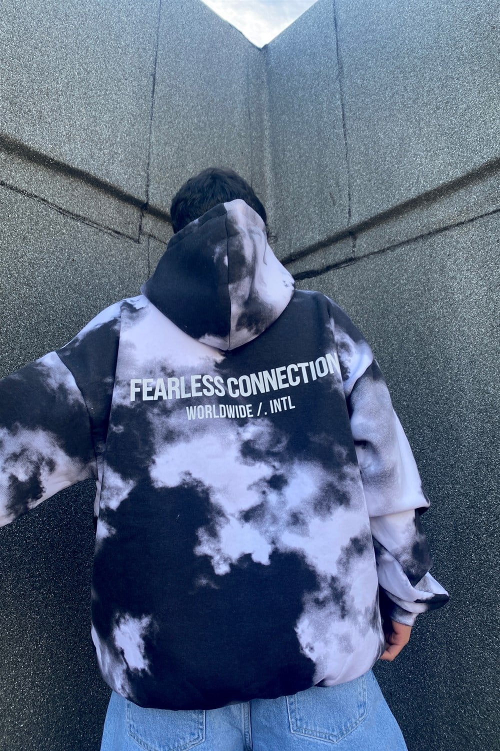Baskılı Batik Oversize Sweatshirt SW842