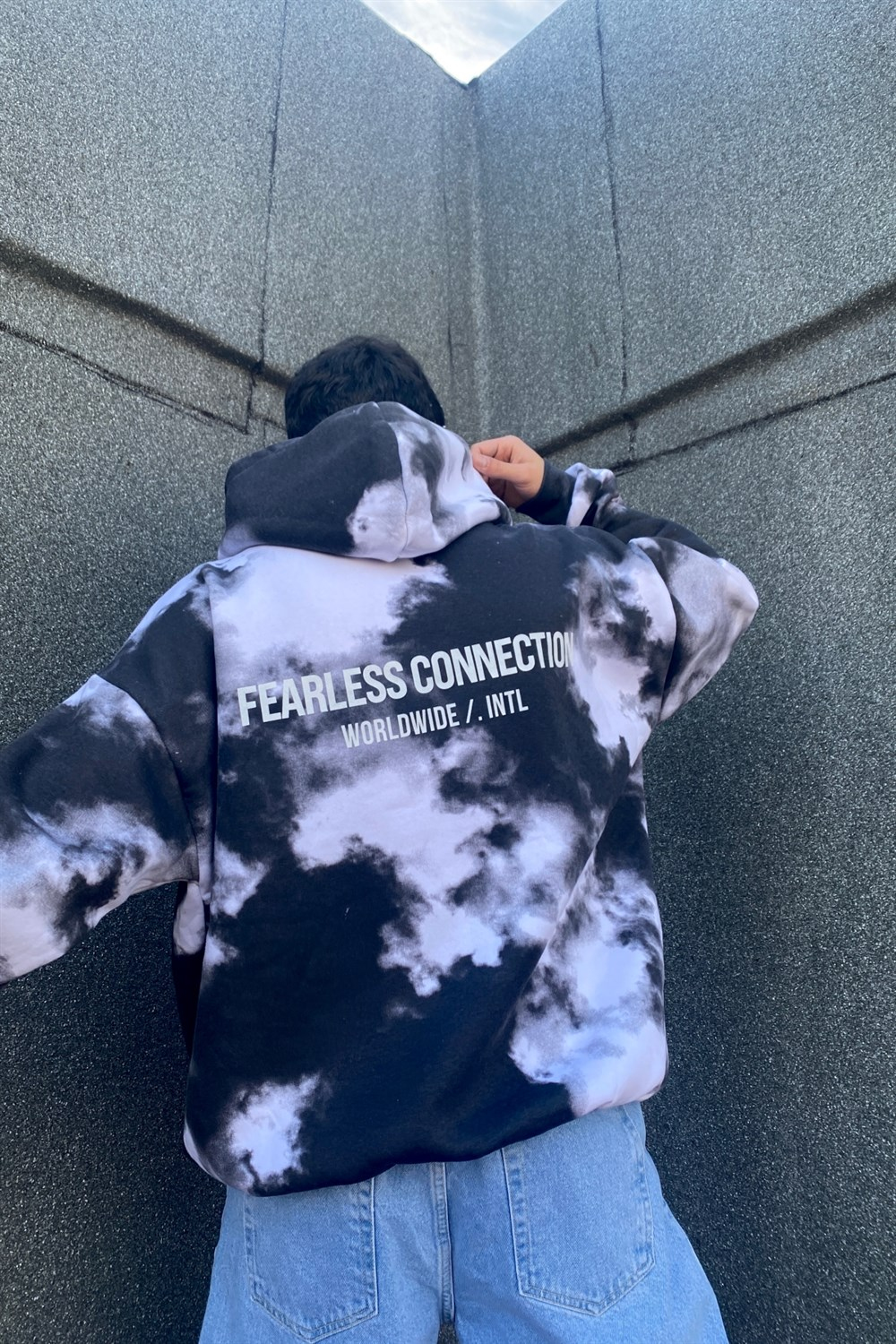 Baskılı Batik Oversize Sweatshirt SW842
