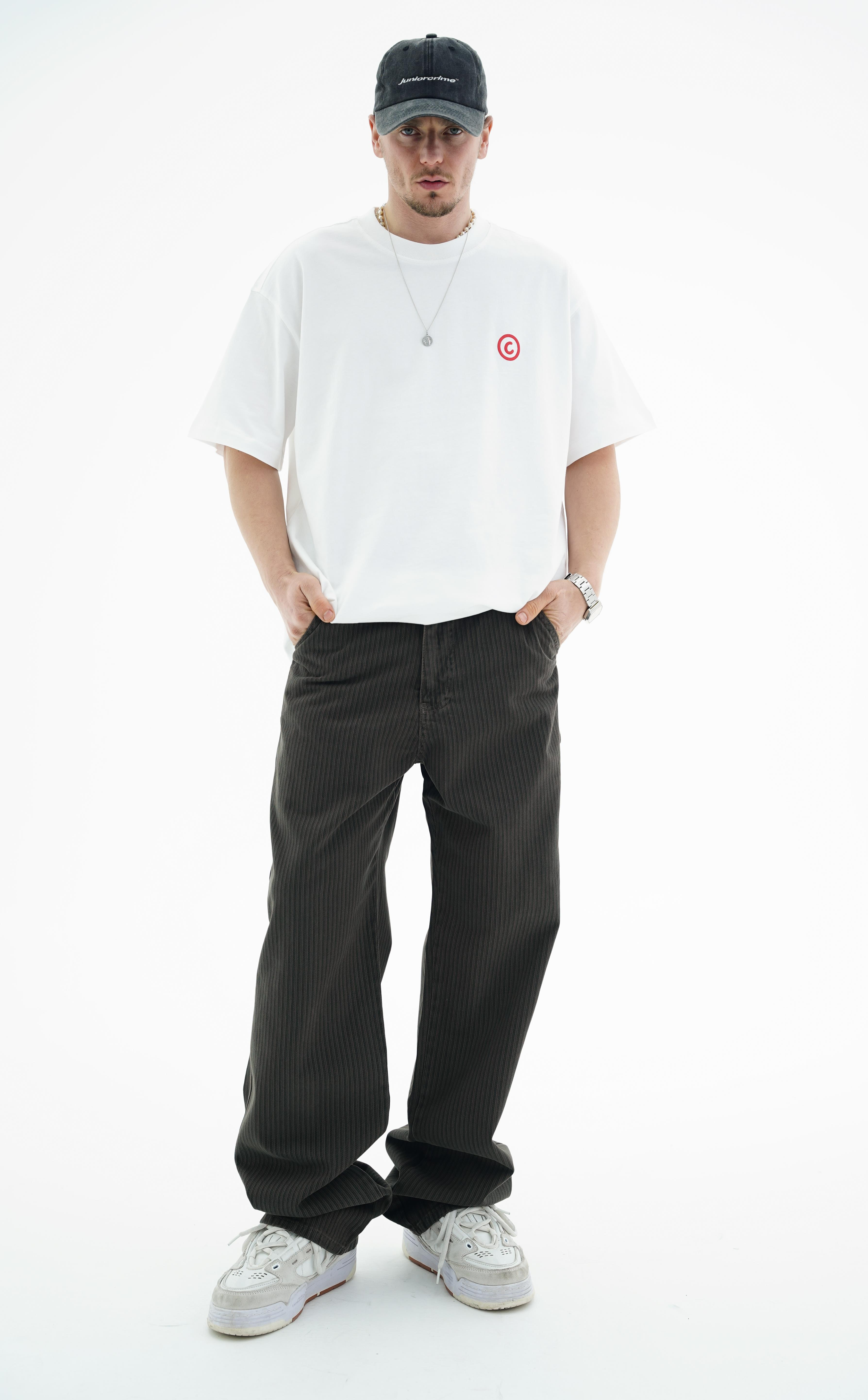 Baskılı Beyaz Oversize Tshirt CT01 MRT26021