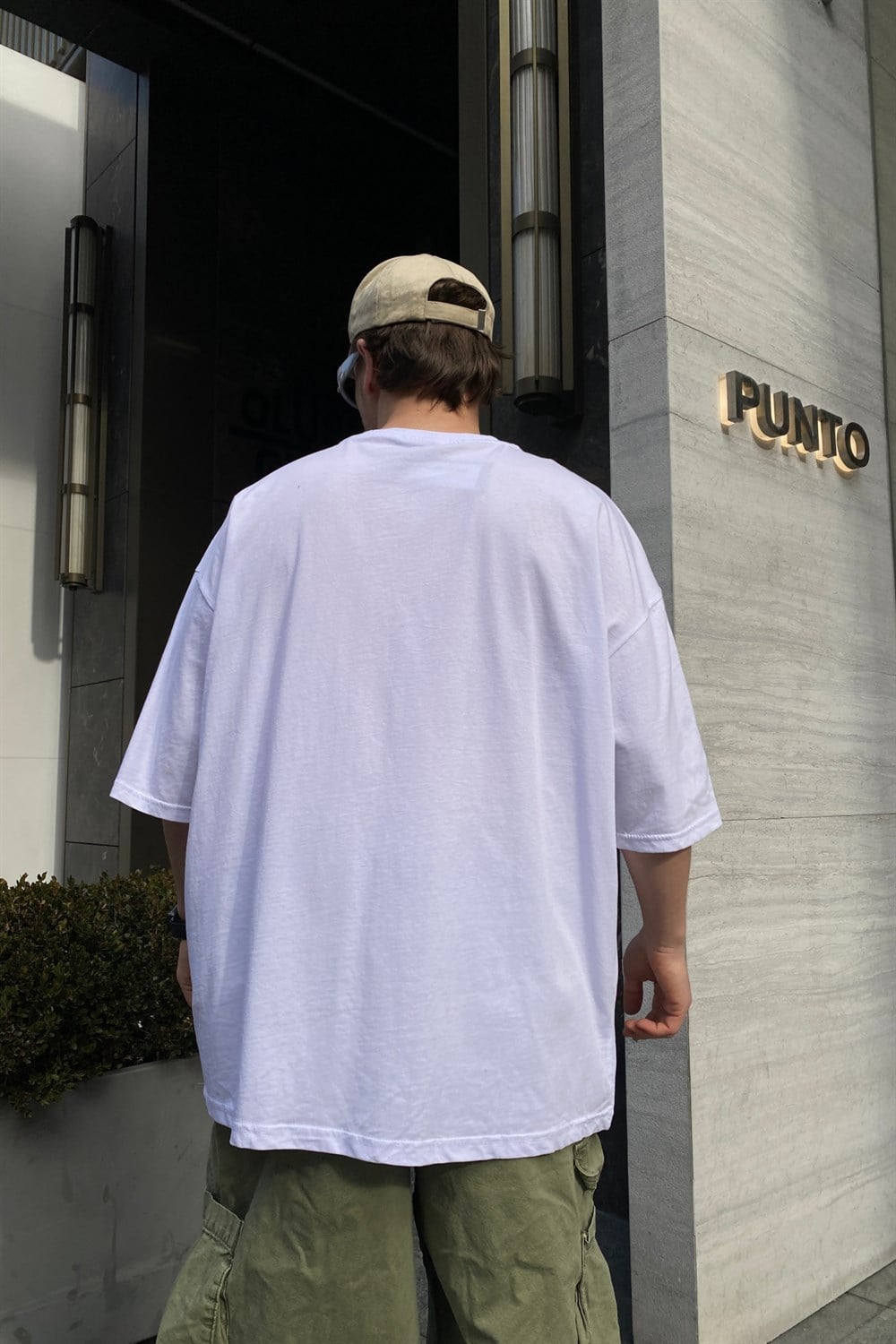 Baskılı Beyaz Oversize Tshirt T508