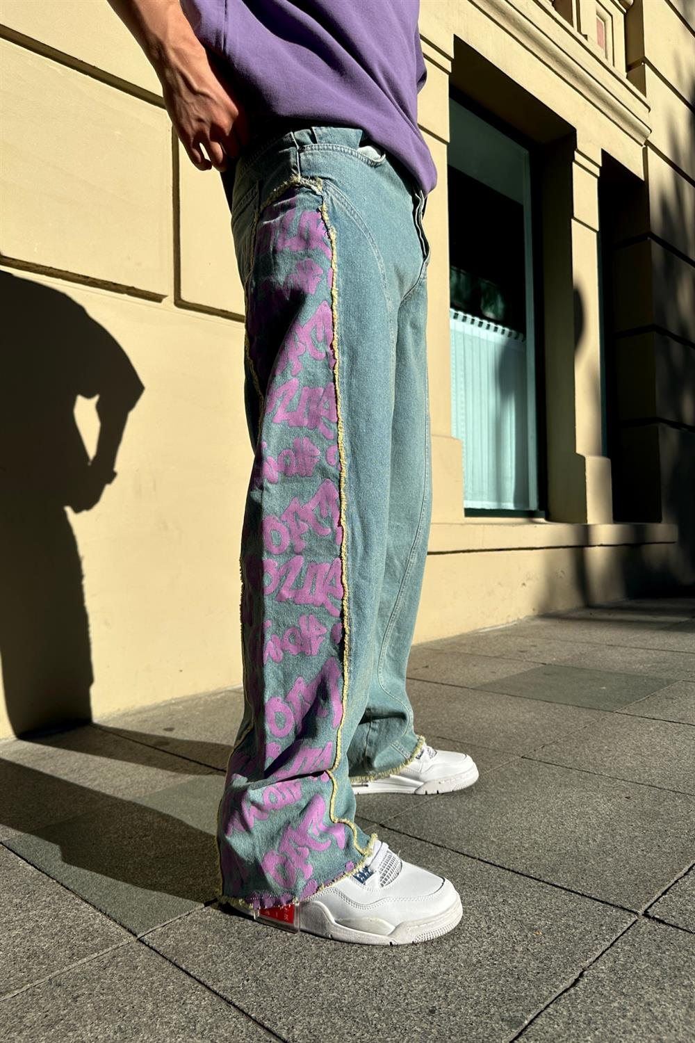 Baskılı Eskitme Jean Pantolon P698