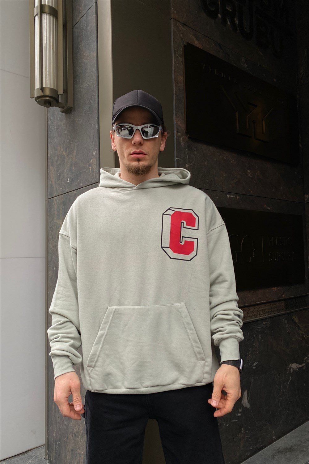 Baskılı Oversize Sweatshirt SW848