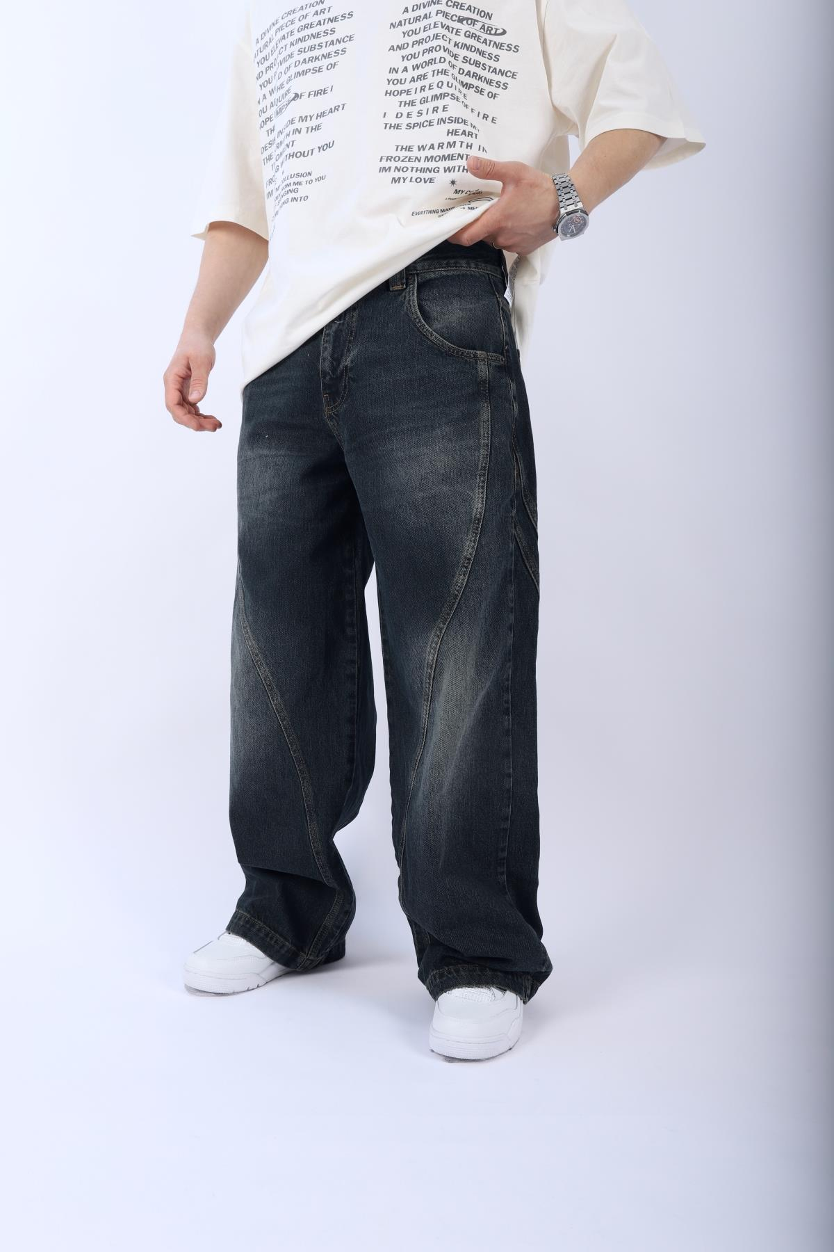 Bdg Acid Wash Dikiş Detay Jean Pantolon P921