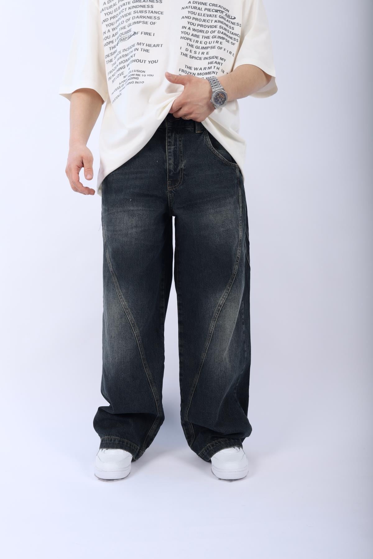 Bdg Acid Wash Dikiş Detay Jean Pantolon P921