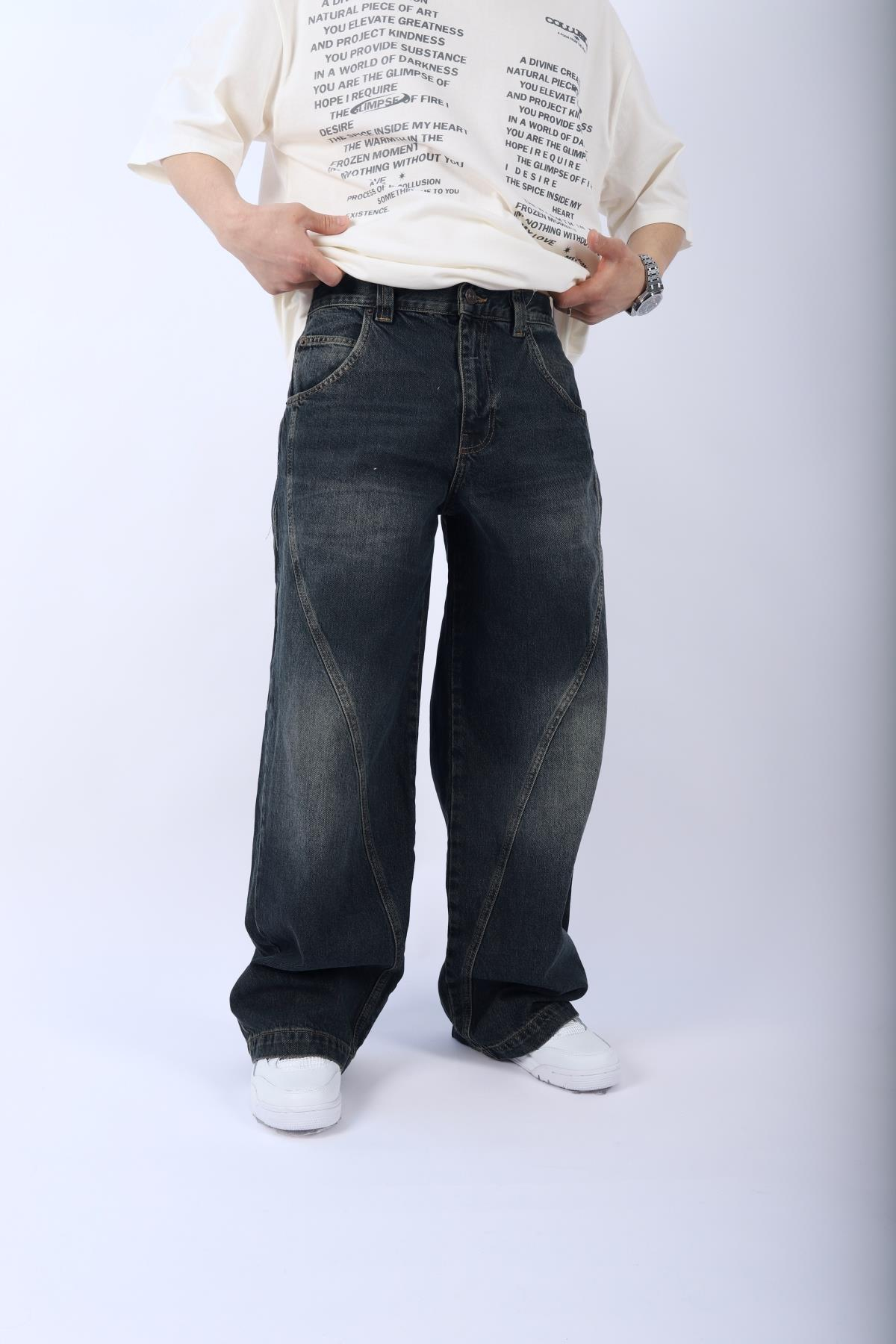 Bdg Acid Wash Dikiş Detay Jean Pantolon P921