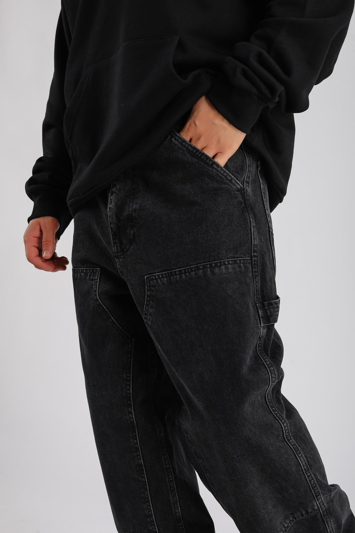 Bdg Blok Detay Füme Jean Pantolon P995