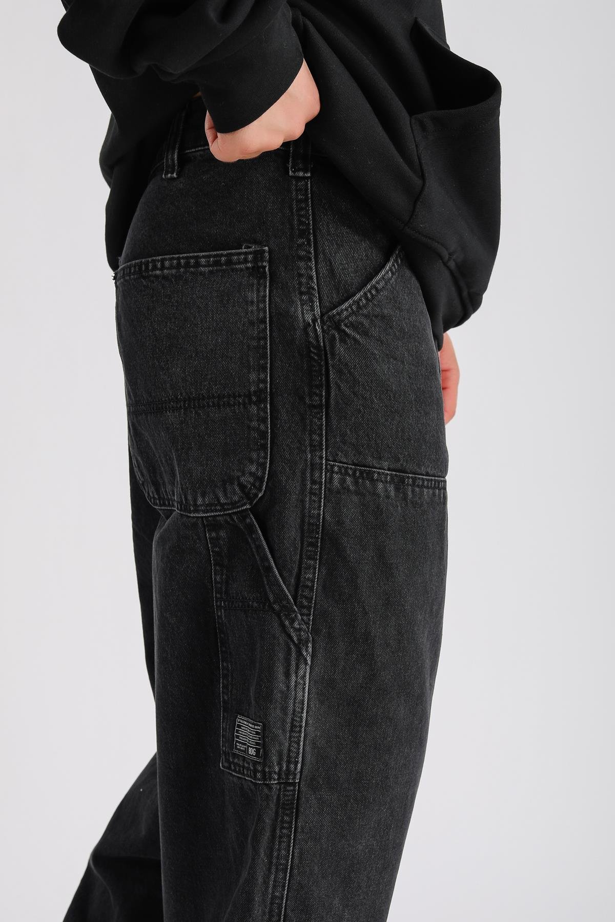 Bdg Blok Detay Füme Jean Pantolon P995