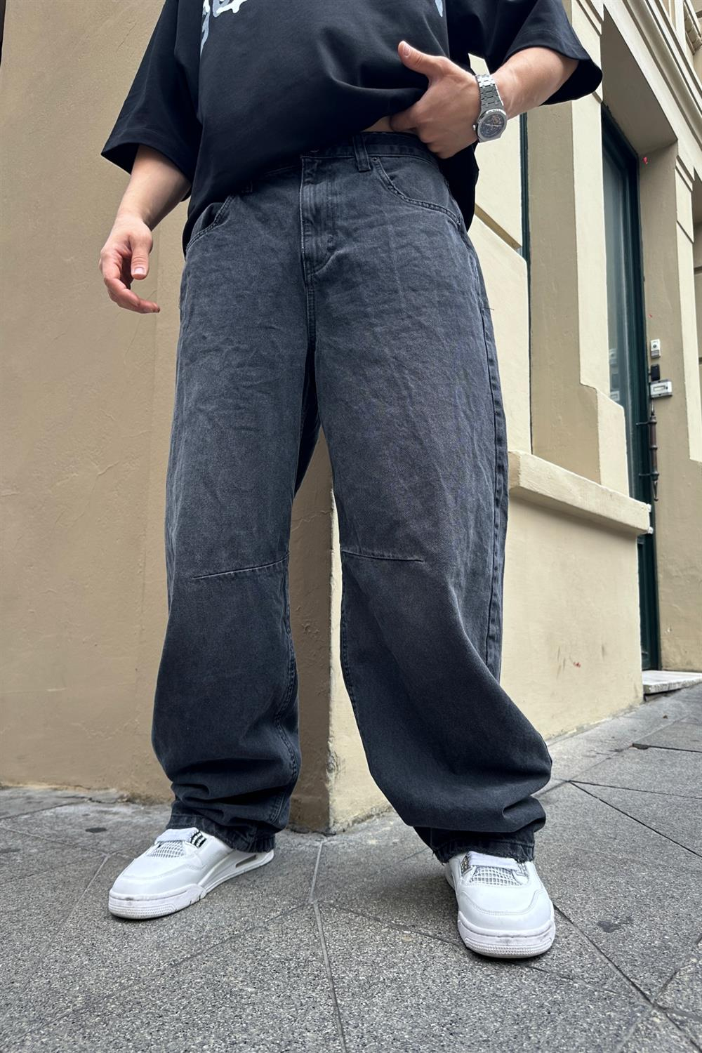 BDG Geniş Paça Füme Jean Pantolon P773
