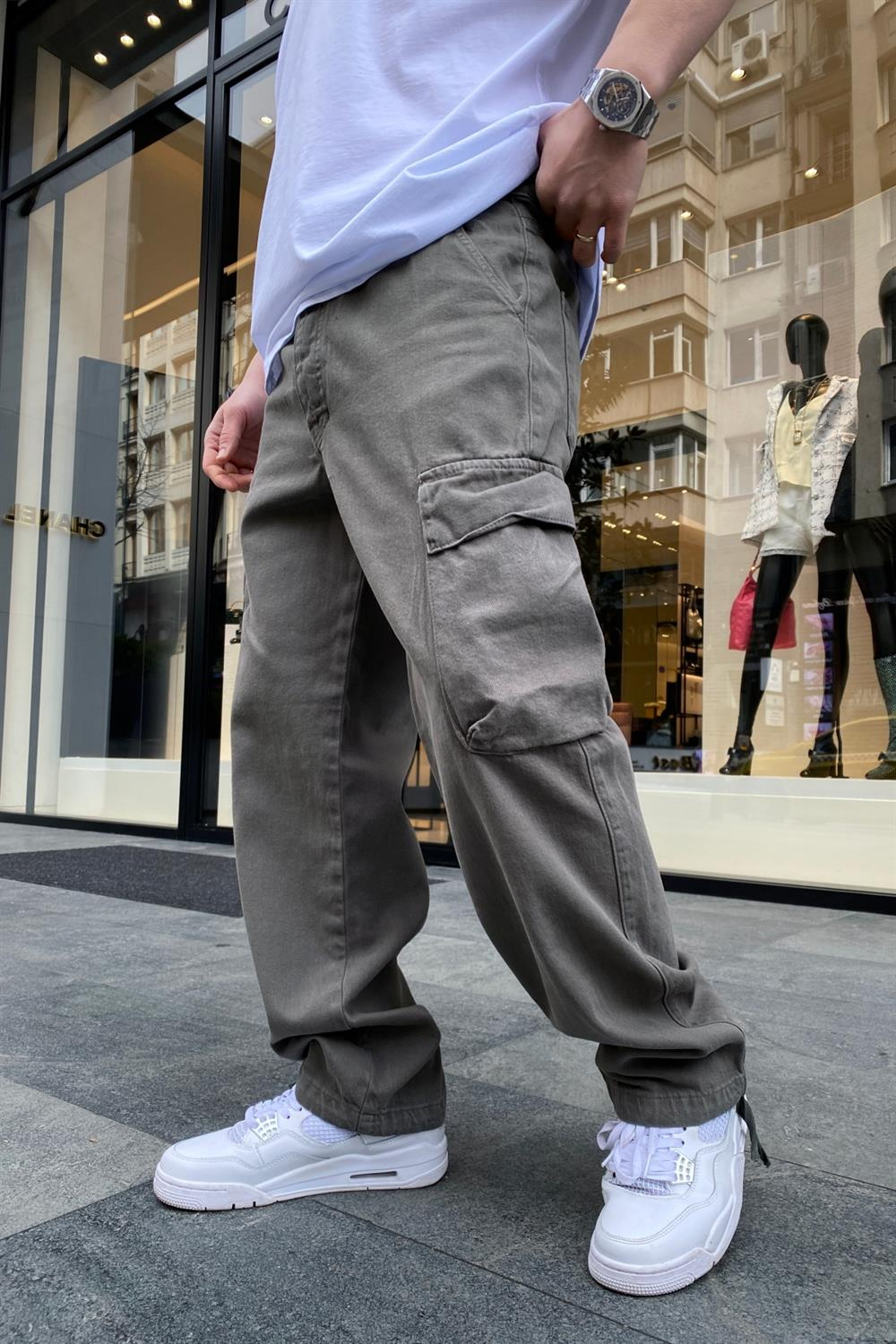 BDG Gri Six Pocket Kargo Pantolon P595