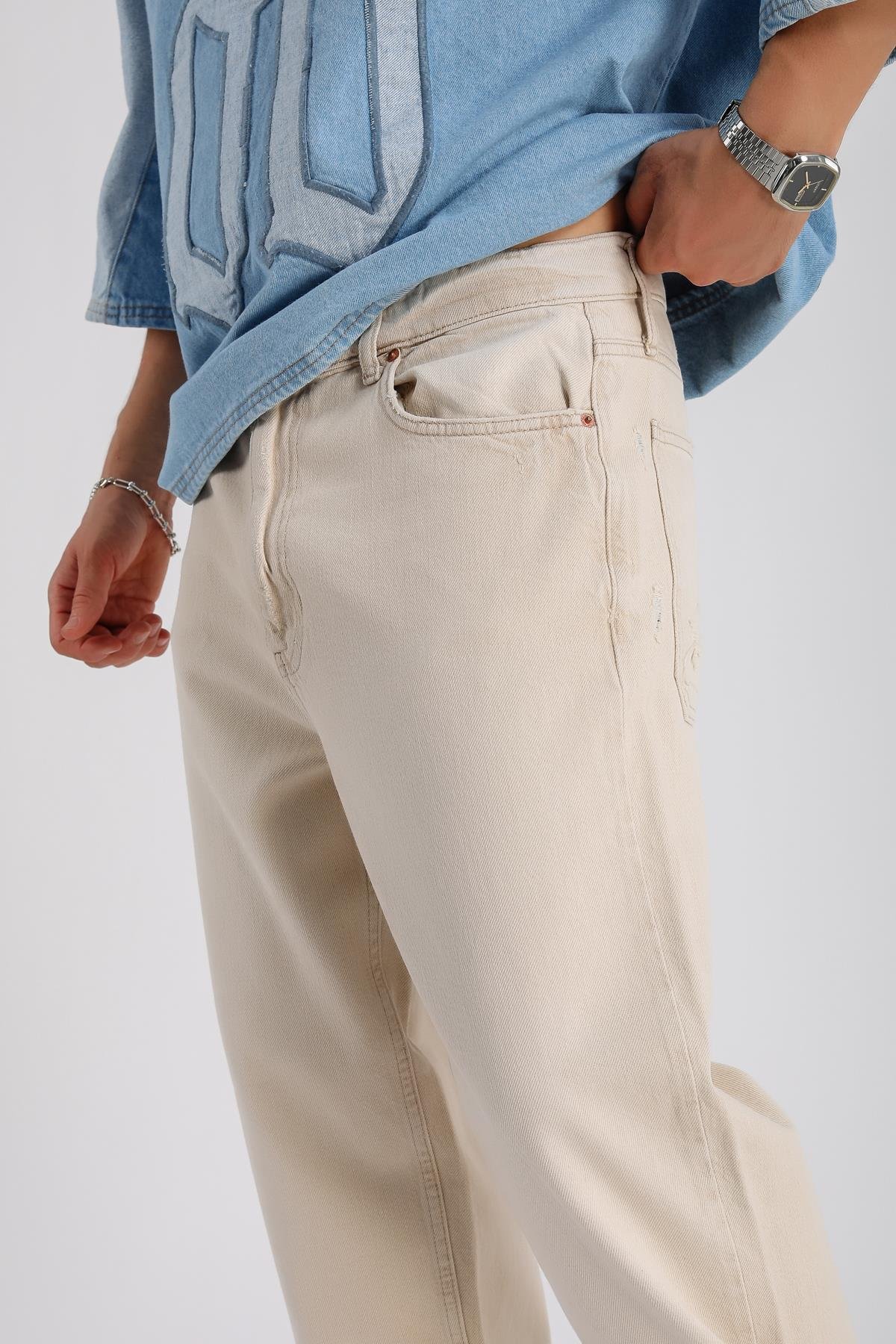 Bdg Krem Baggy Jean Pantolon P994