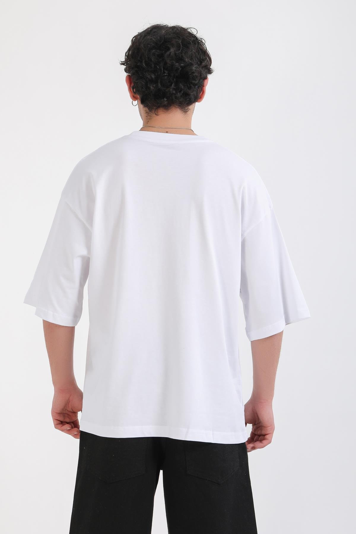 Beyaz Basic Oversize Tshirt