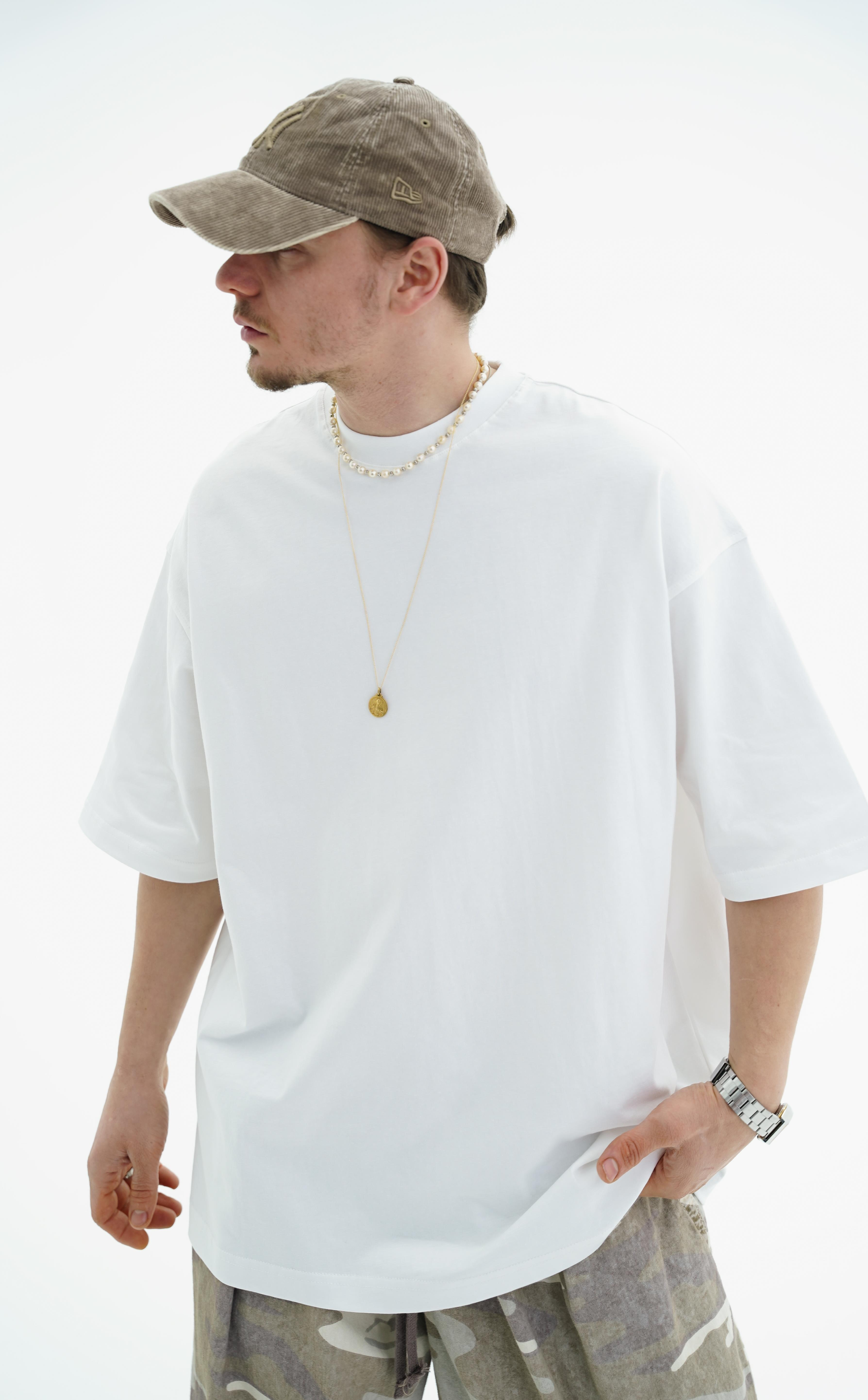 Beyaz Basic Oversize Tshirt JC01 24Y326