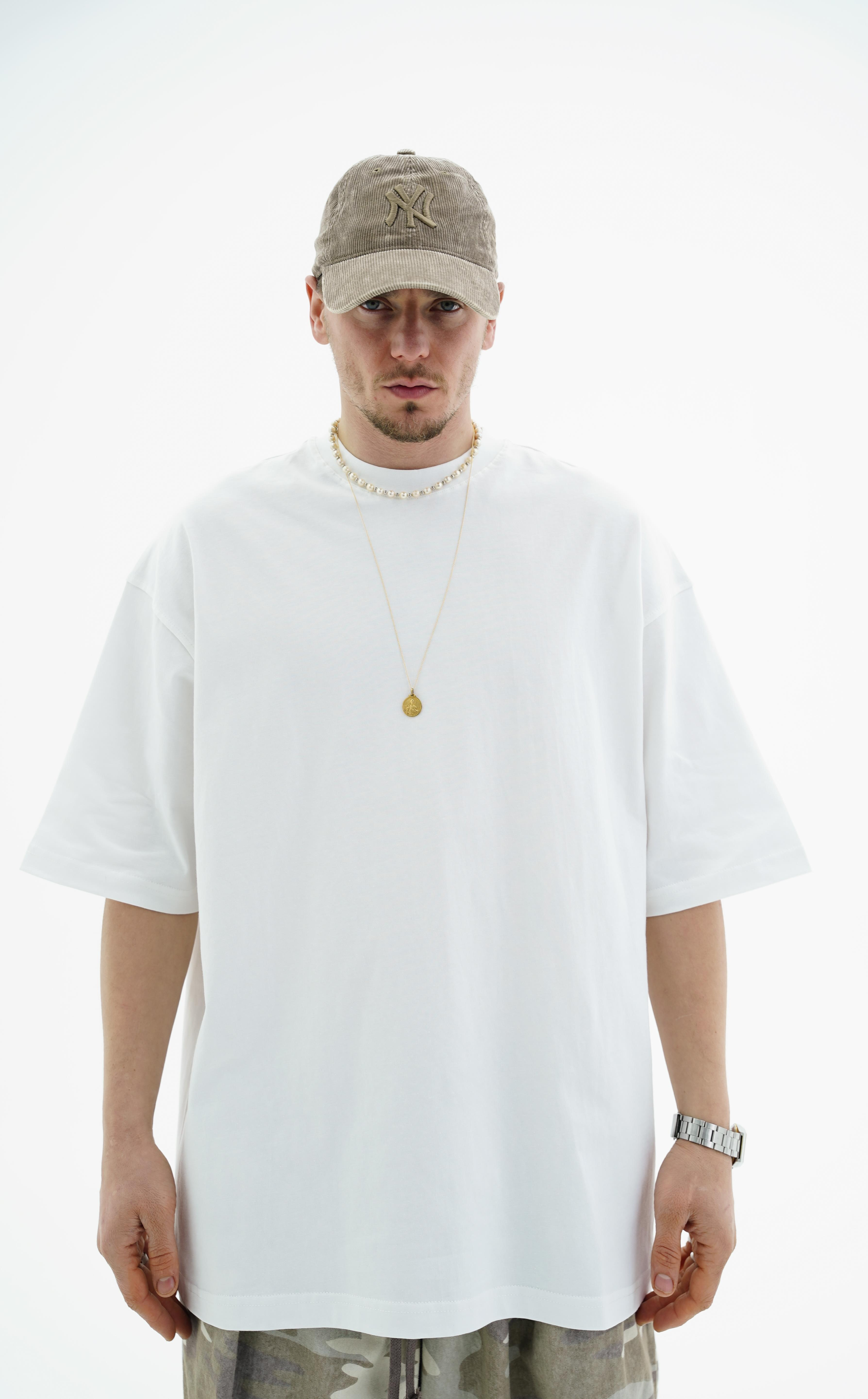 Beyaz Basic Oversize Tshirt JC01 24Y326