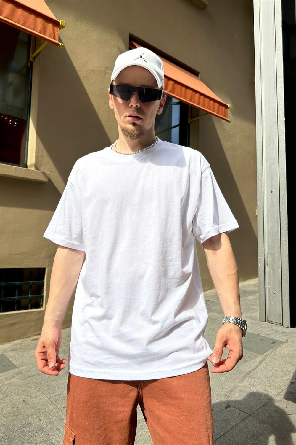Beyaz Basic Oversize Tshirt T785
