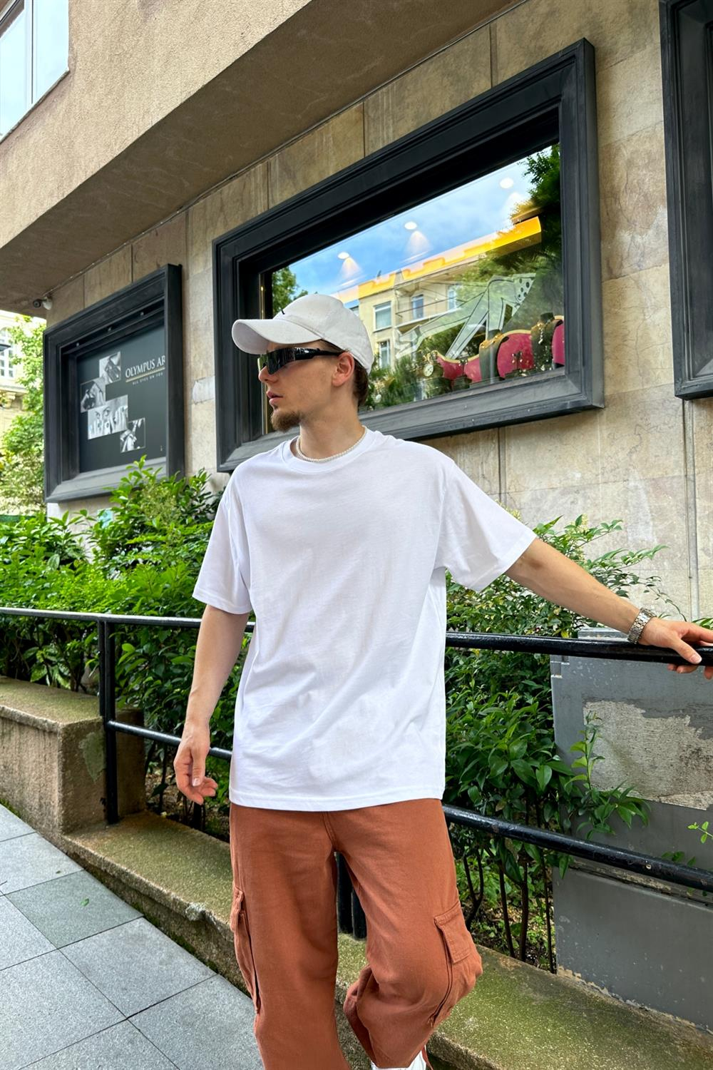 Beyaz Basic Oversize Tshirt T785