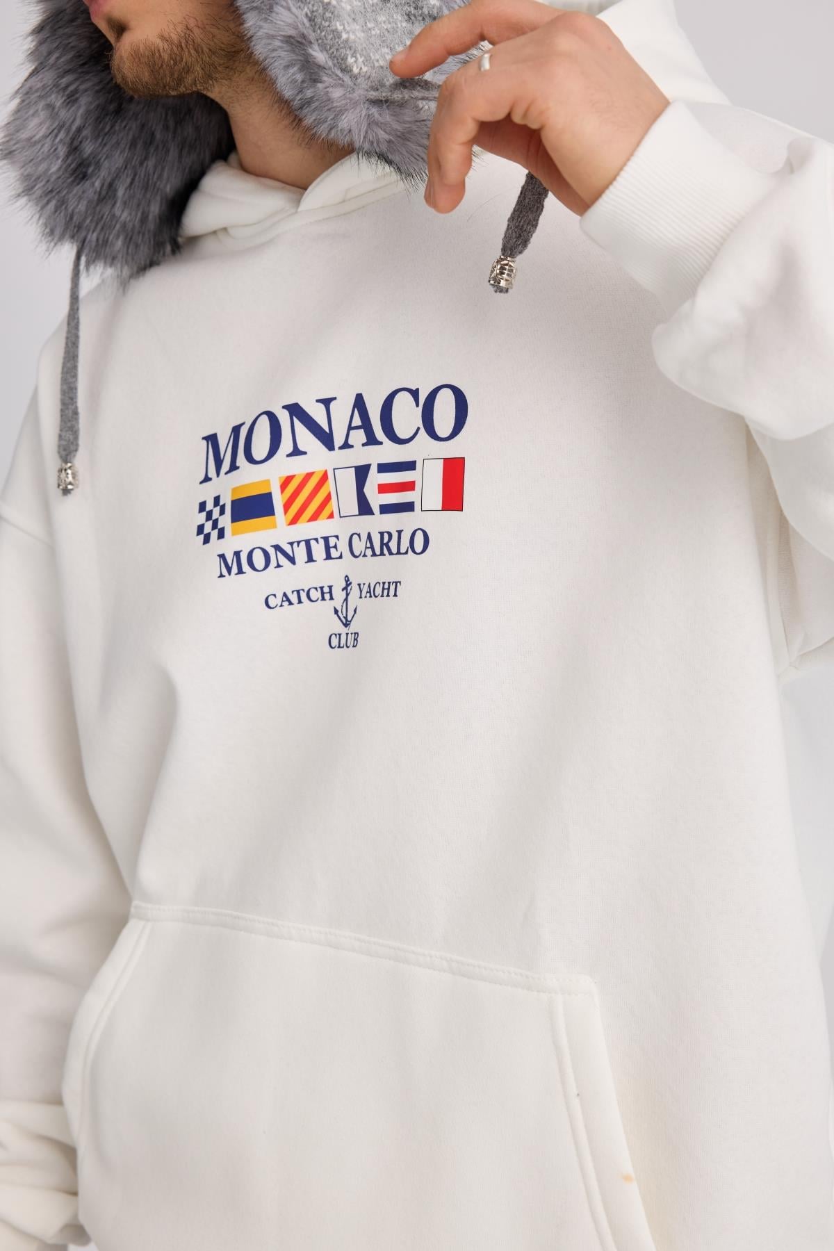 Beyaz Oversize Hoodie MRT4370