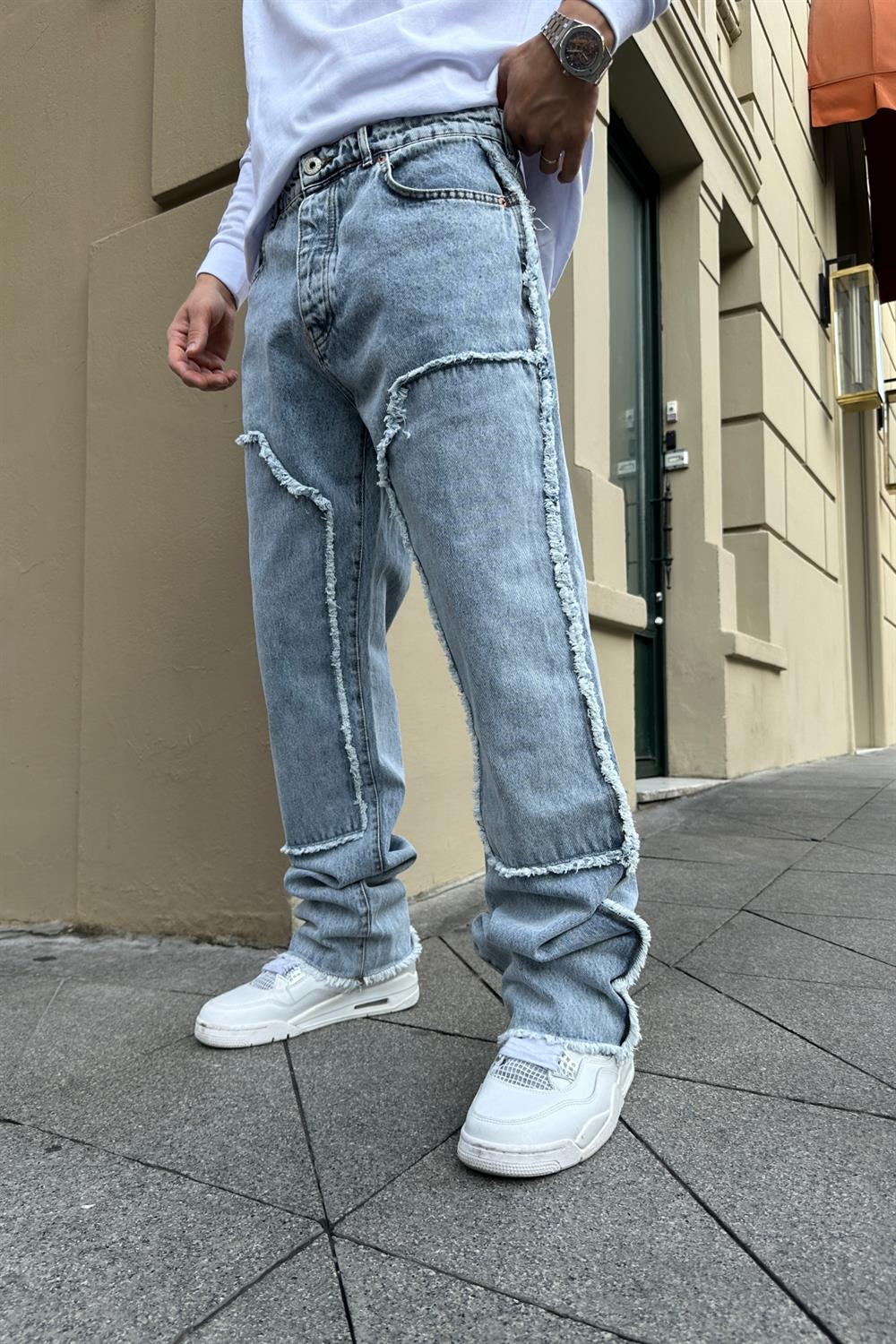 Blok Detay Jean Pantolon P759