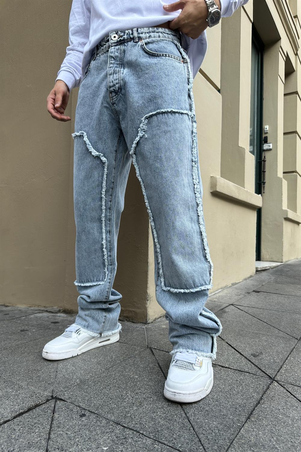 Blok Detay Jean Pantolon P759