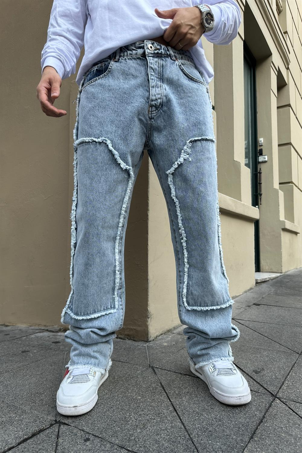 Blok Detay Jean Pantolon P759