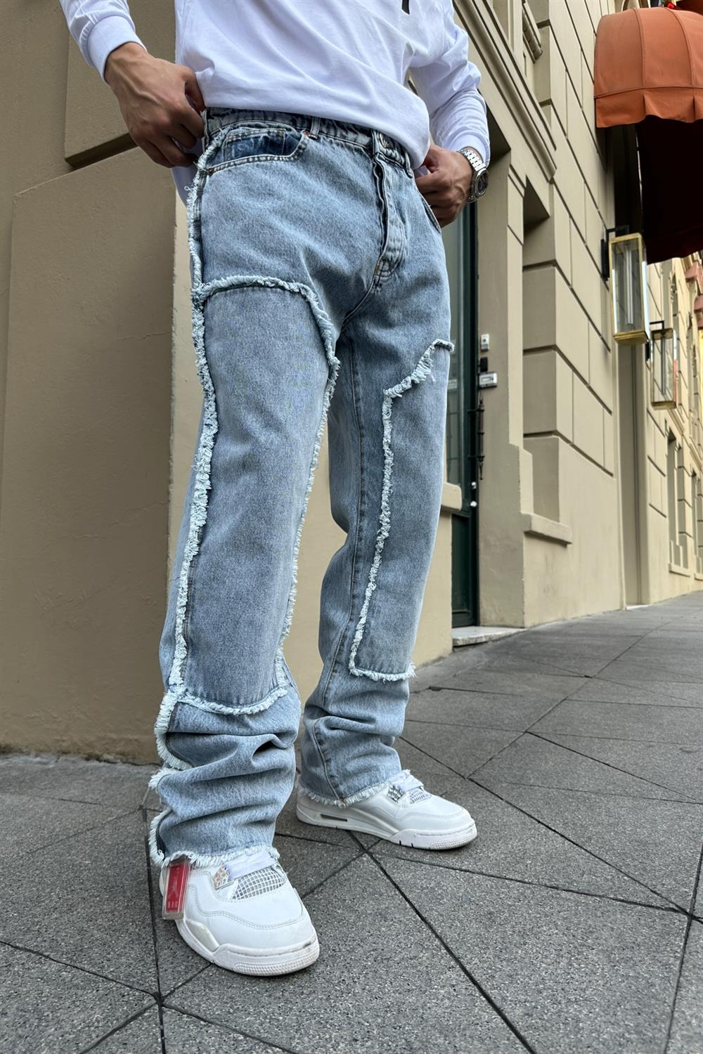 Blok Detay Jean Pantolon P759