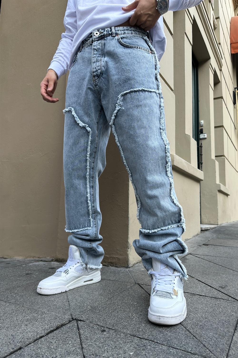Blok Detay Jean Pantolon P759