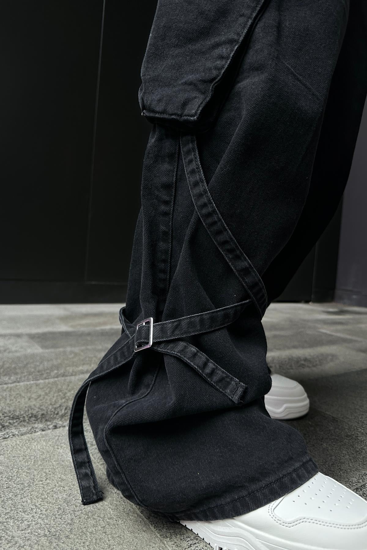 Bol Paça Kemer Detay Baggy Jean Pantolon P864
