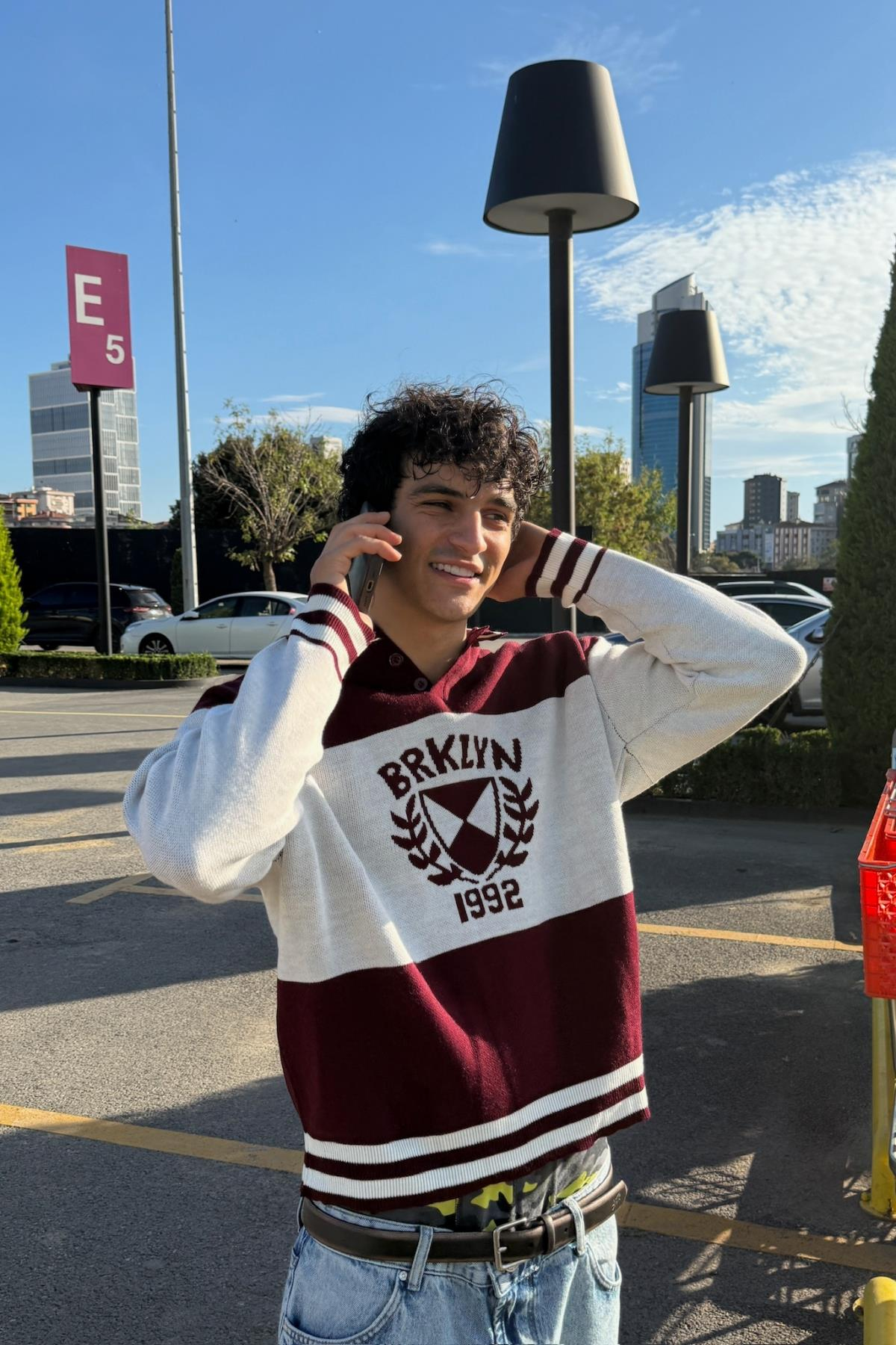 Bordo Polo Yaka Oversize Brklyn Kazak PM01