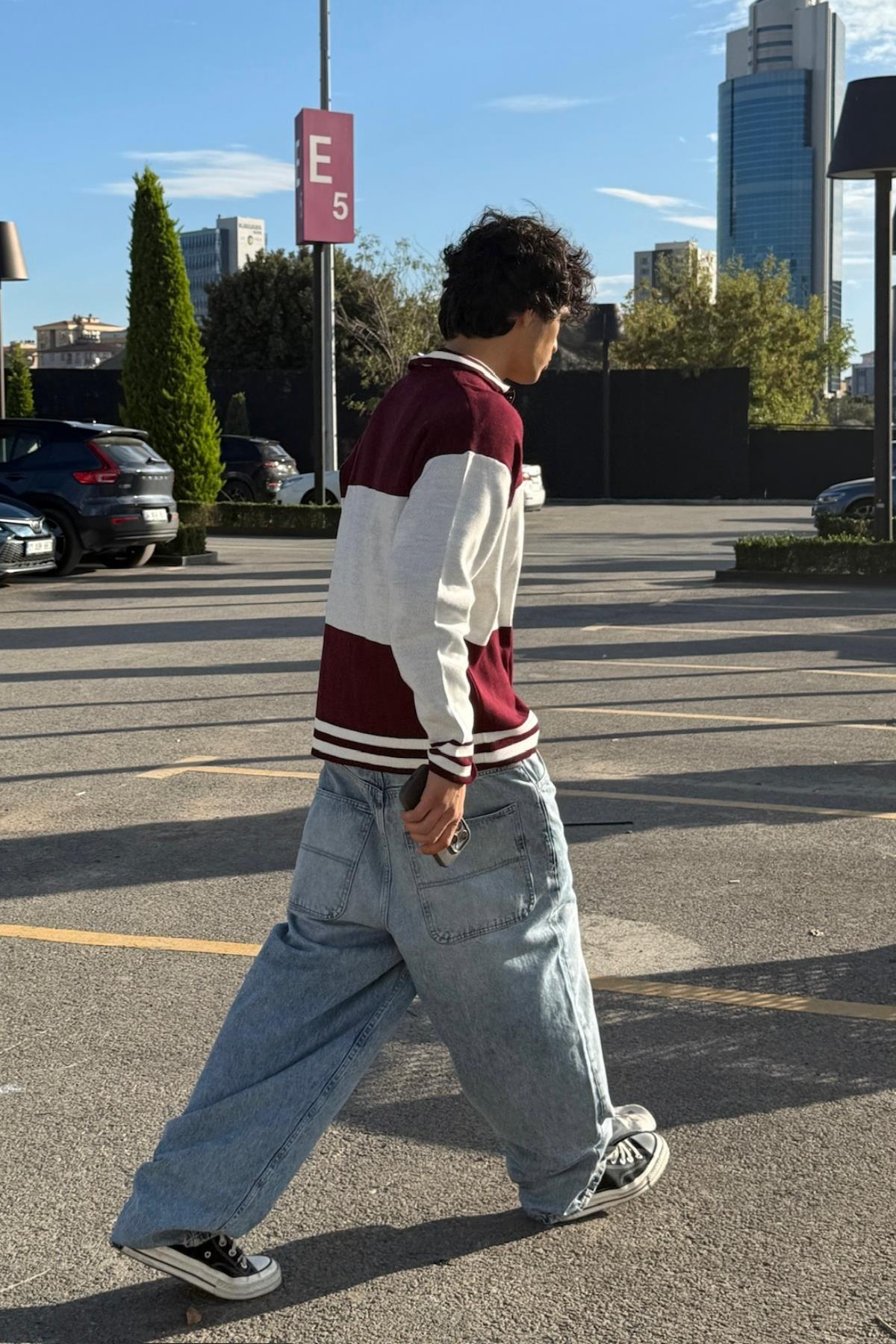 Bordo Polo Yaka Oversize Brklyn Kazak PM01