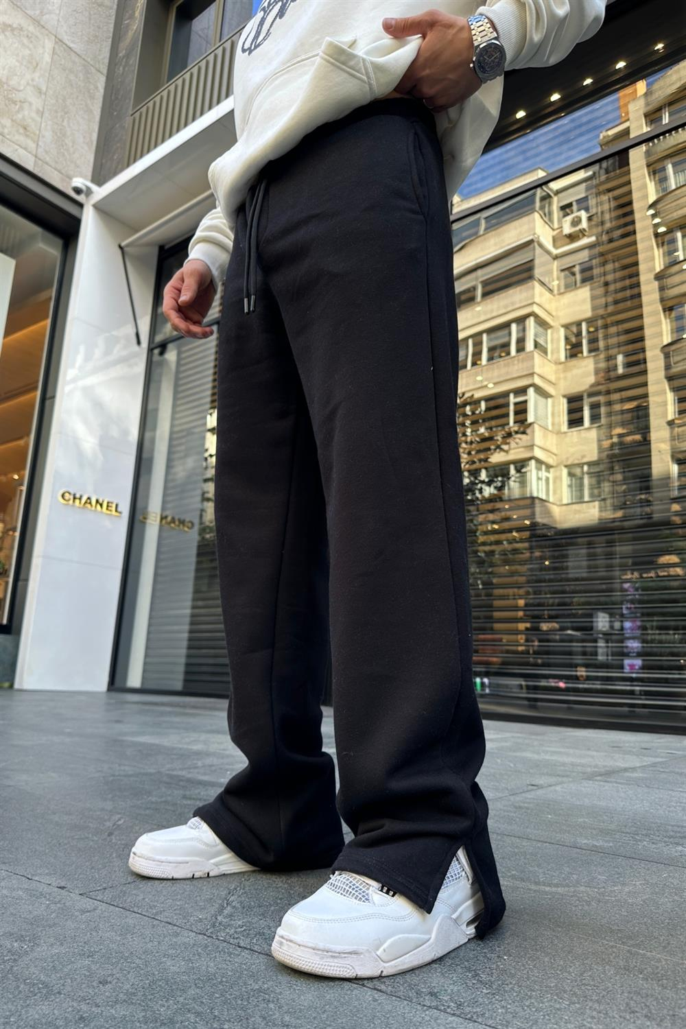 Boru Paça Siyah Basic Eşofman ESF454