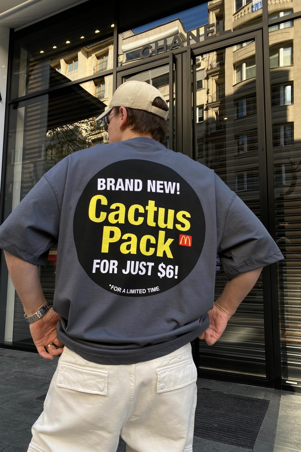 Cactus Pack Gri Oversize Tshirt T631