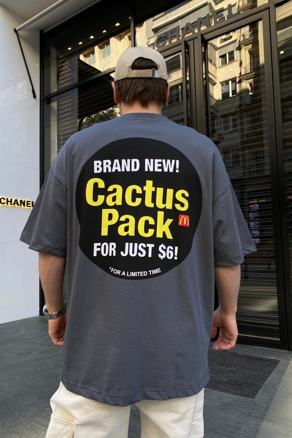Cactus Pack Gri Oversize Tshirt T631