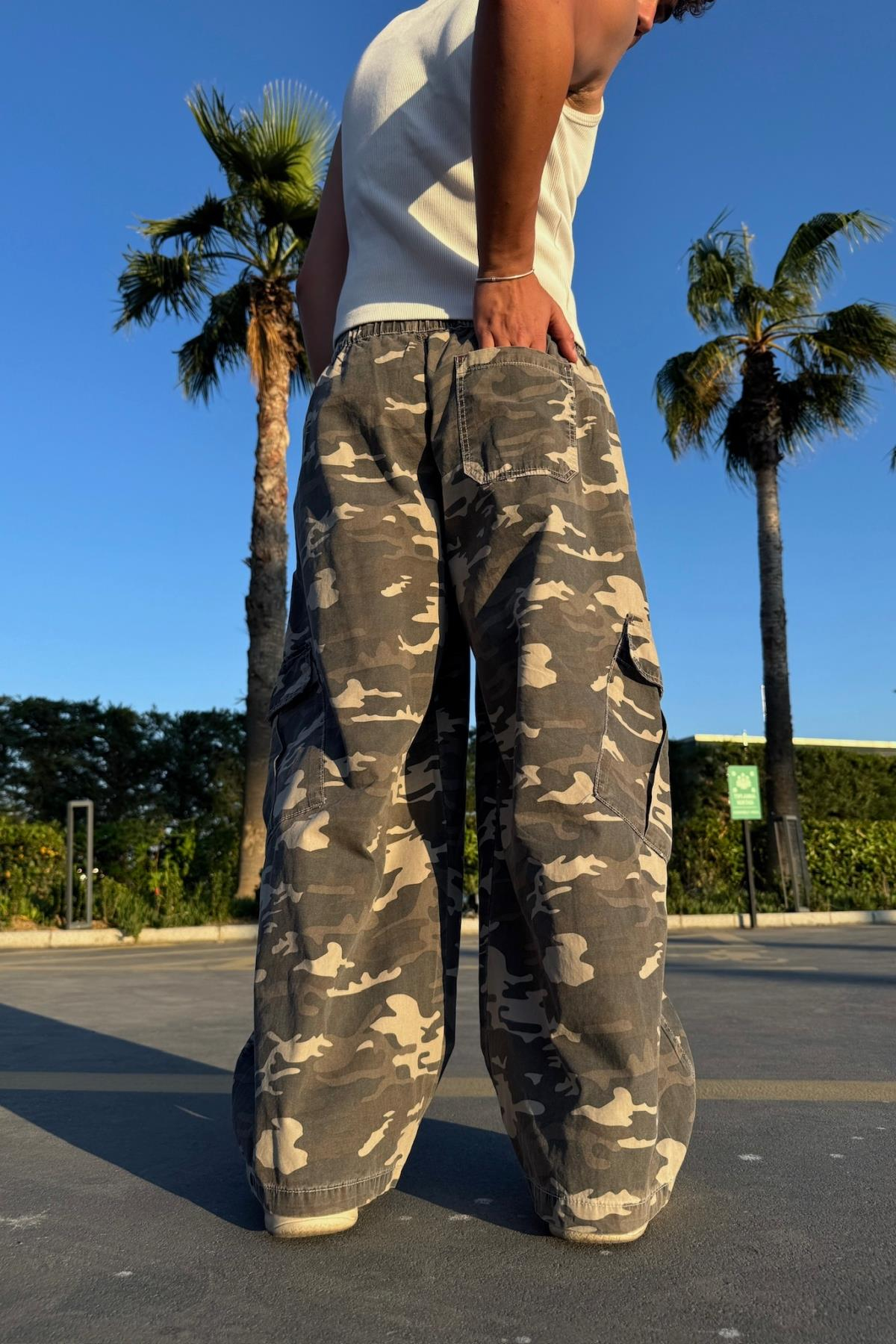 Camo Desen Bdg Paraşüt Baggy Pantolon