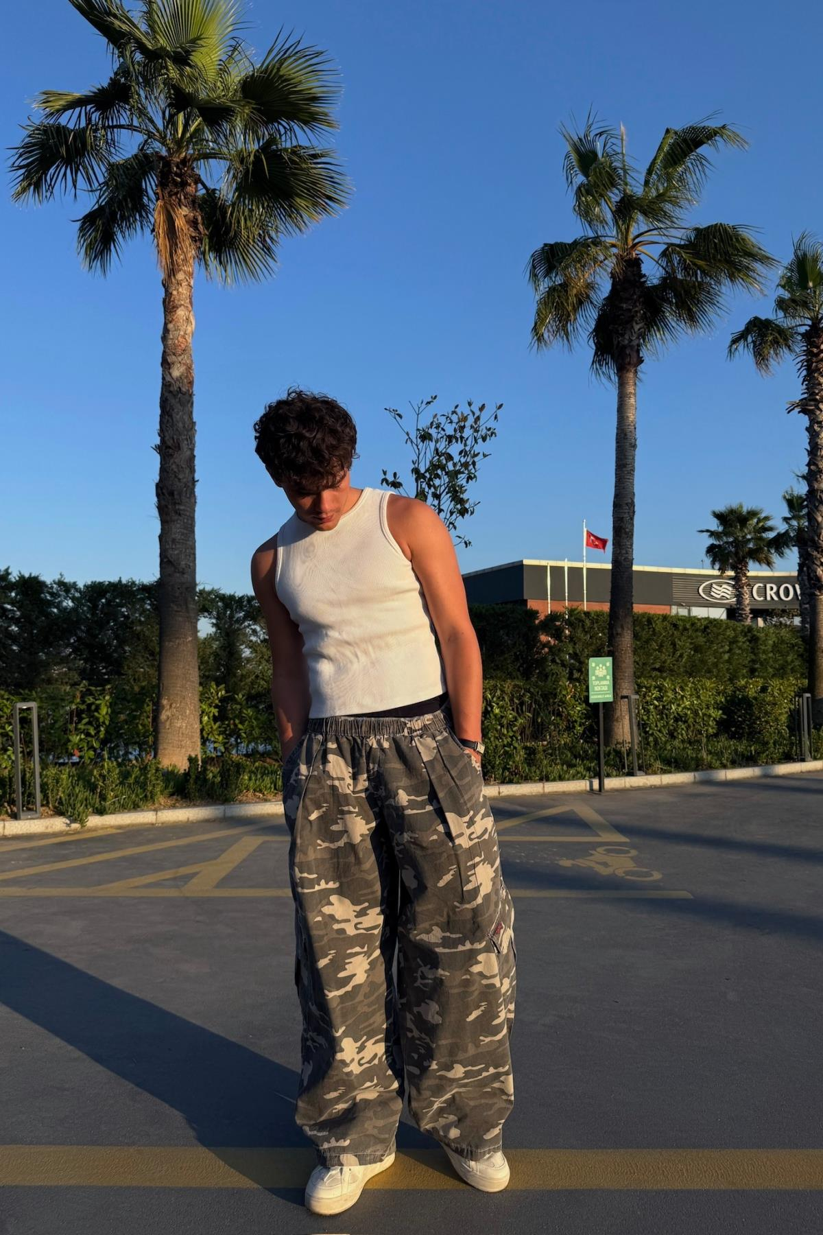 Camo Desen Bdg Paraşüt Baggy Pantolon