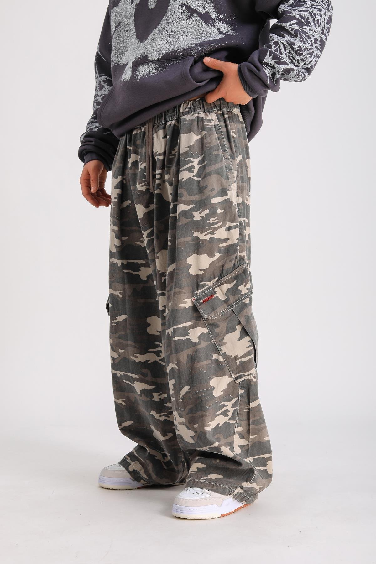 Camo Desen Paraşüt Baggy Pantolon P1045
