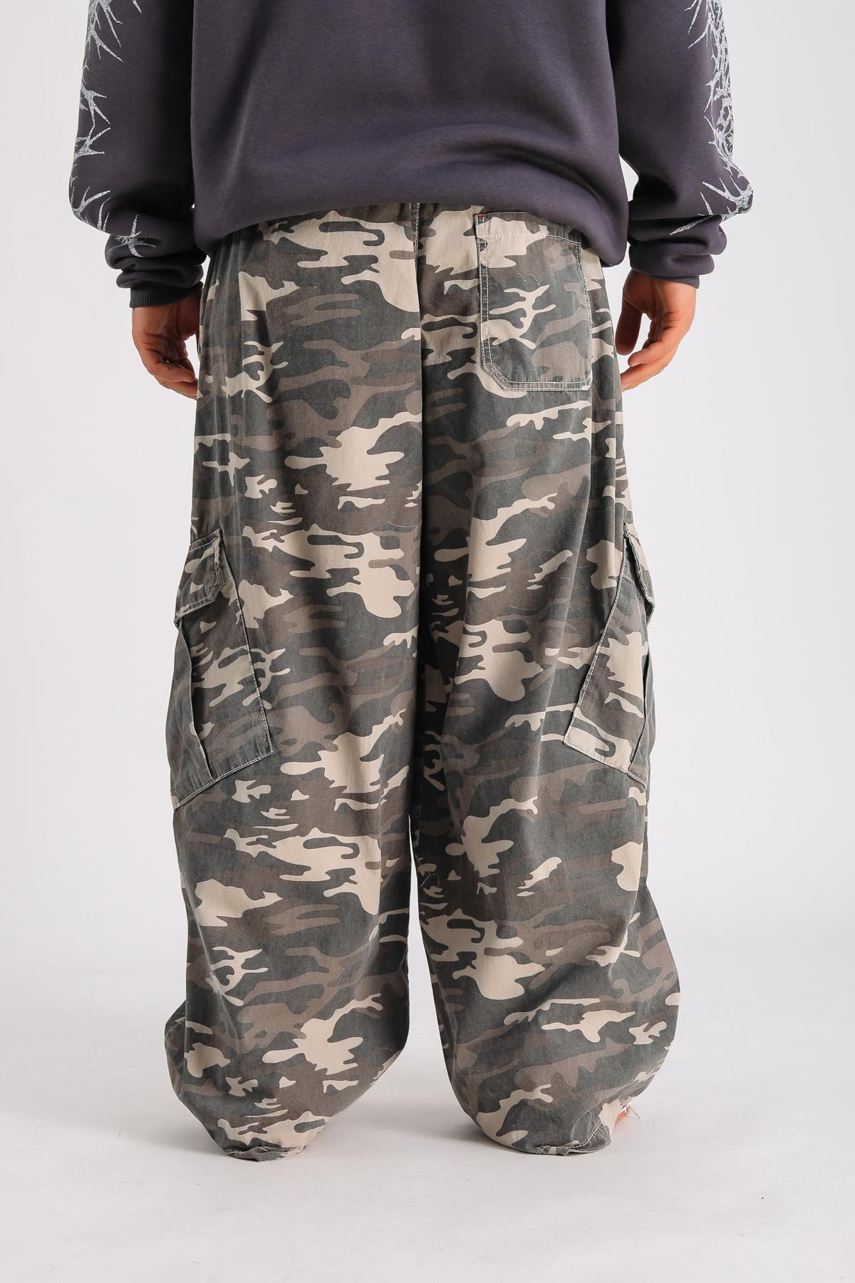 Camo Desen Paraşüt Baggy Pantolon P1045