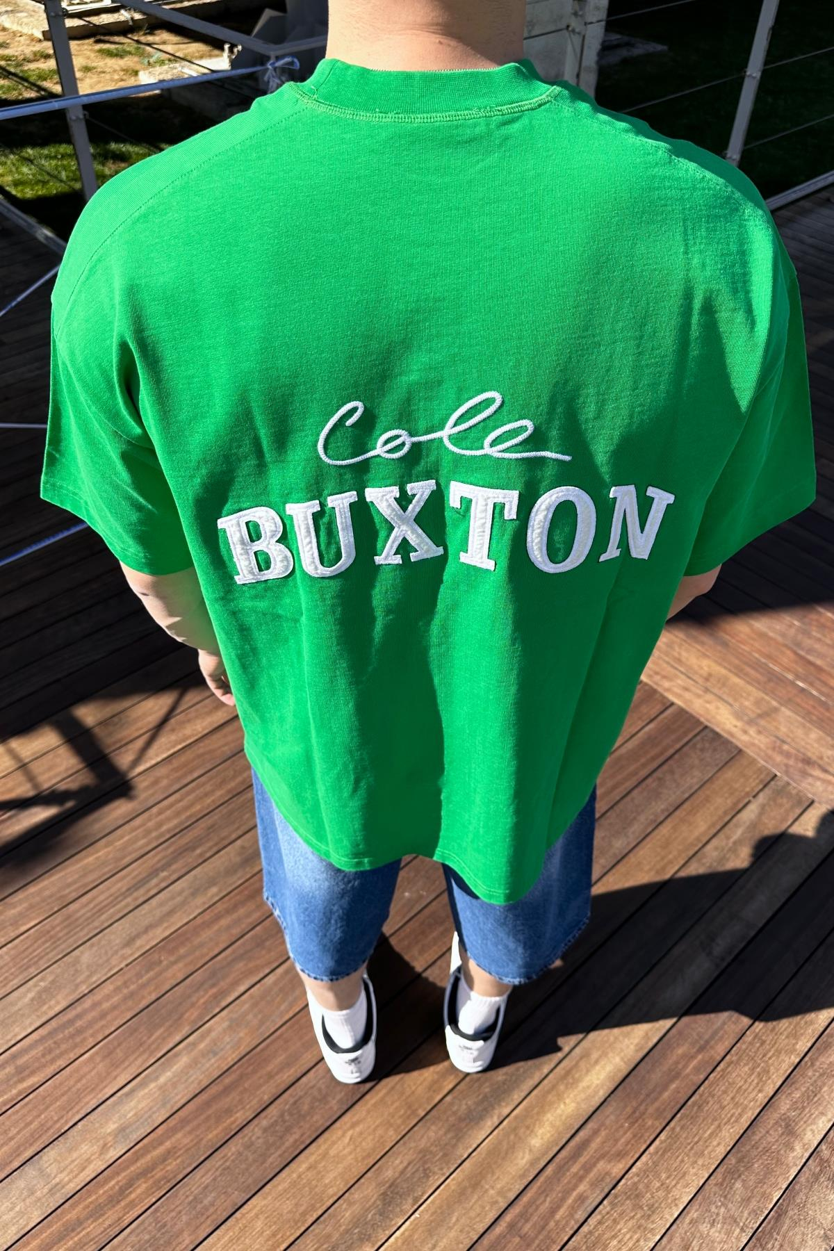 CB Nakışlı Yeşil Oversize Tshirt T1047