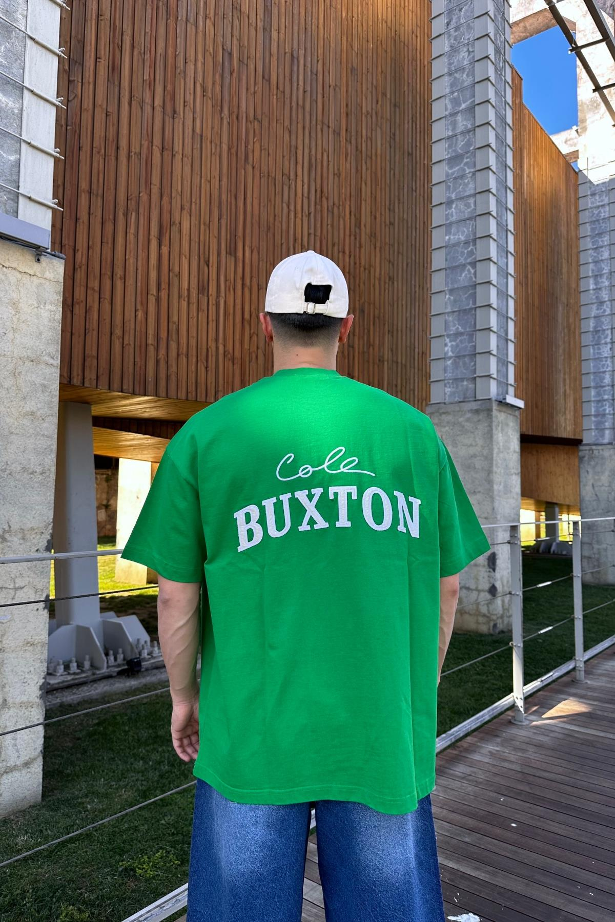 CB Nakışlı Yeşil Oversize Tshirt T1047