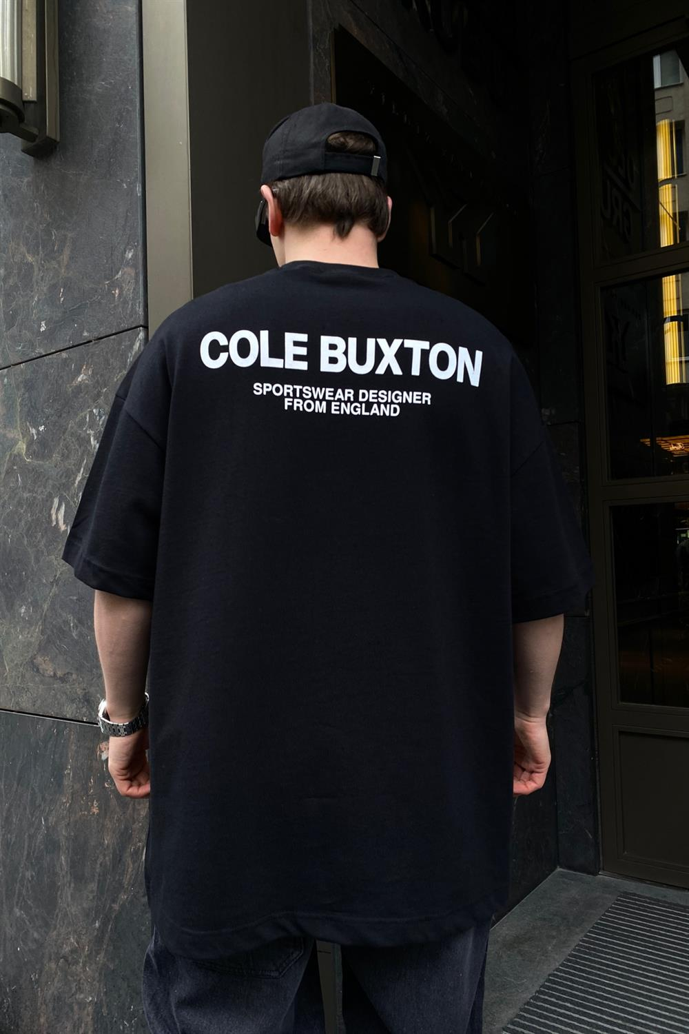 CB Premium Kumaş Siyah Oversize Tshirt T607