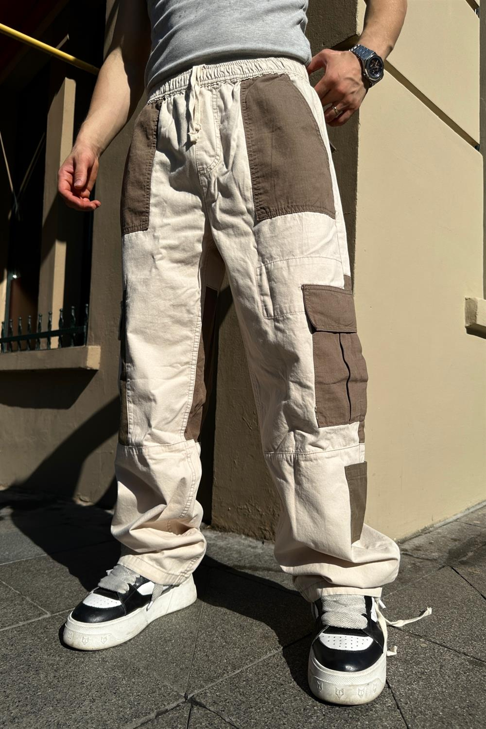 Cep Detay Krem Gabardin Pantolon P556