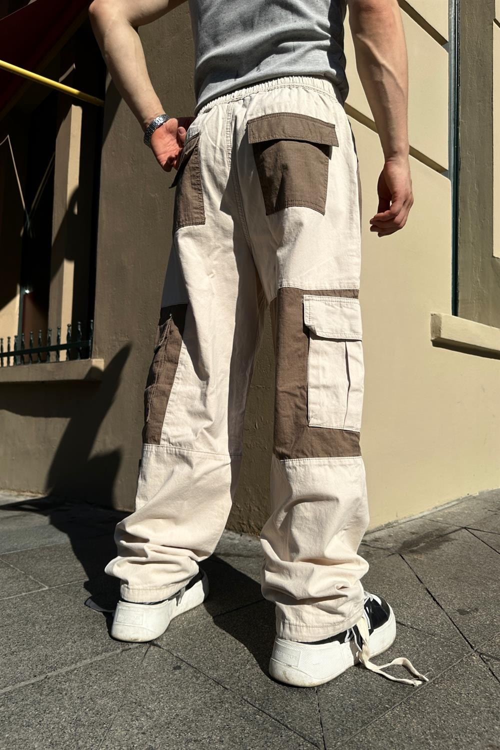 Cep Detay Krem Gabardin Pantolon P556