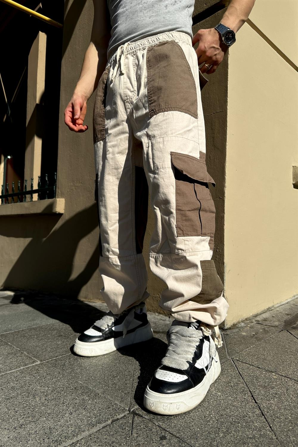 Cep Detay Krem Gabardin Pantolon P556