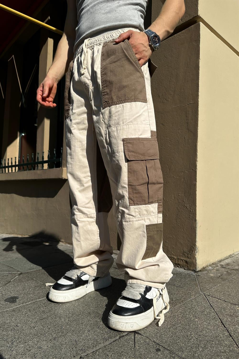 Cep Detay Krem Gabardin Pantolon P556