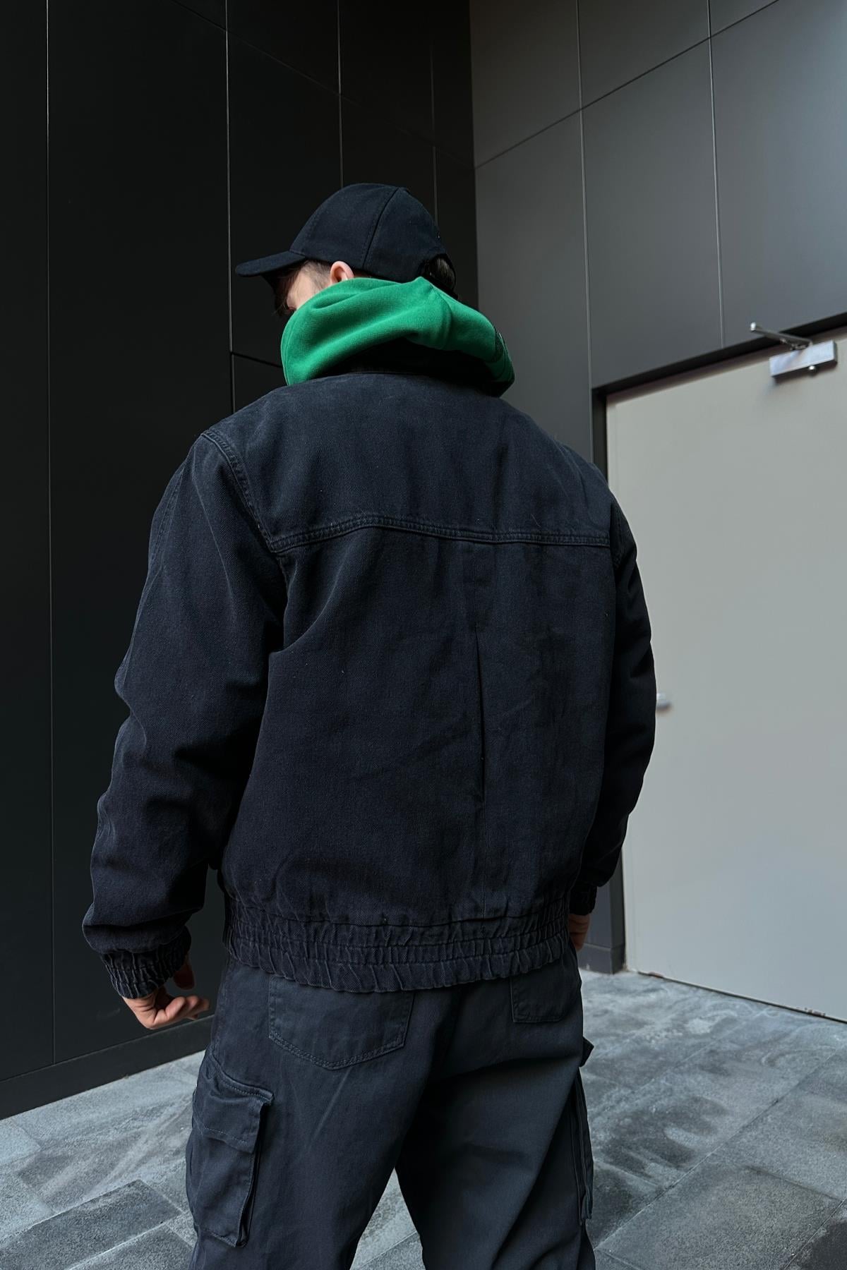 Cep Detay Yıkamalı Füme Jean Ceket C224