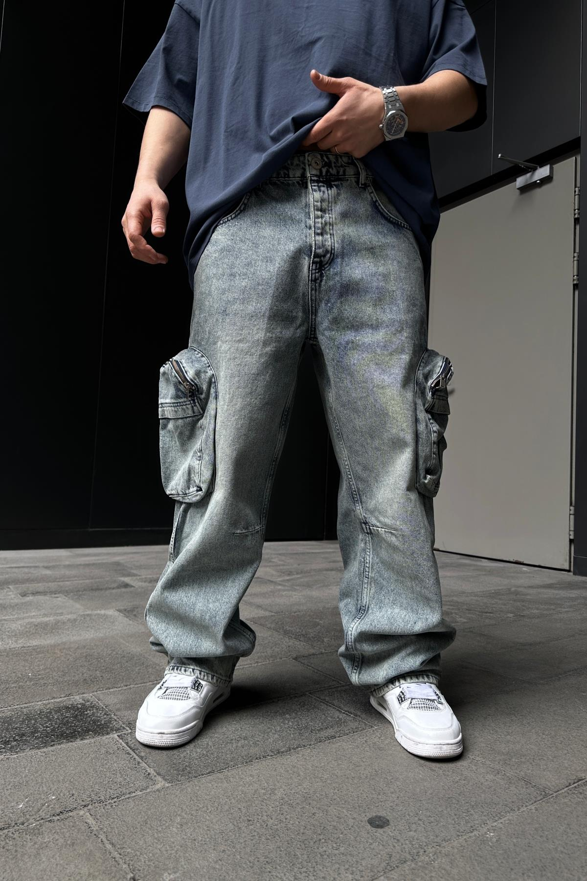 Cep Detay Yıkamalı Jean Pantolon P878