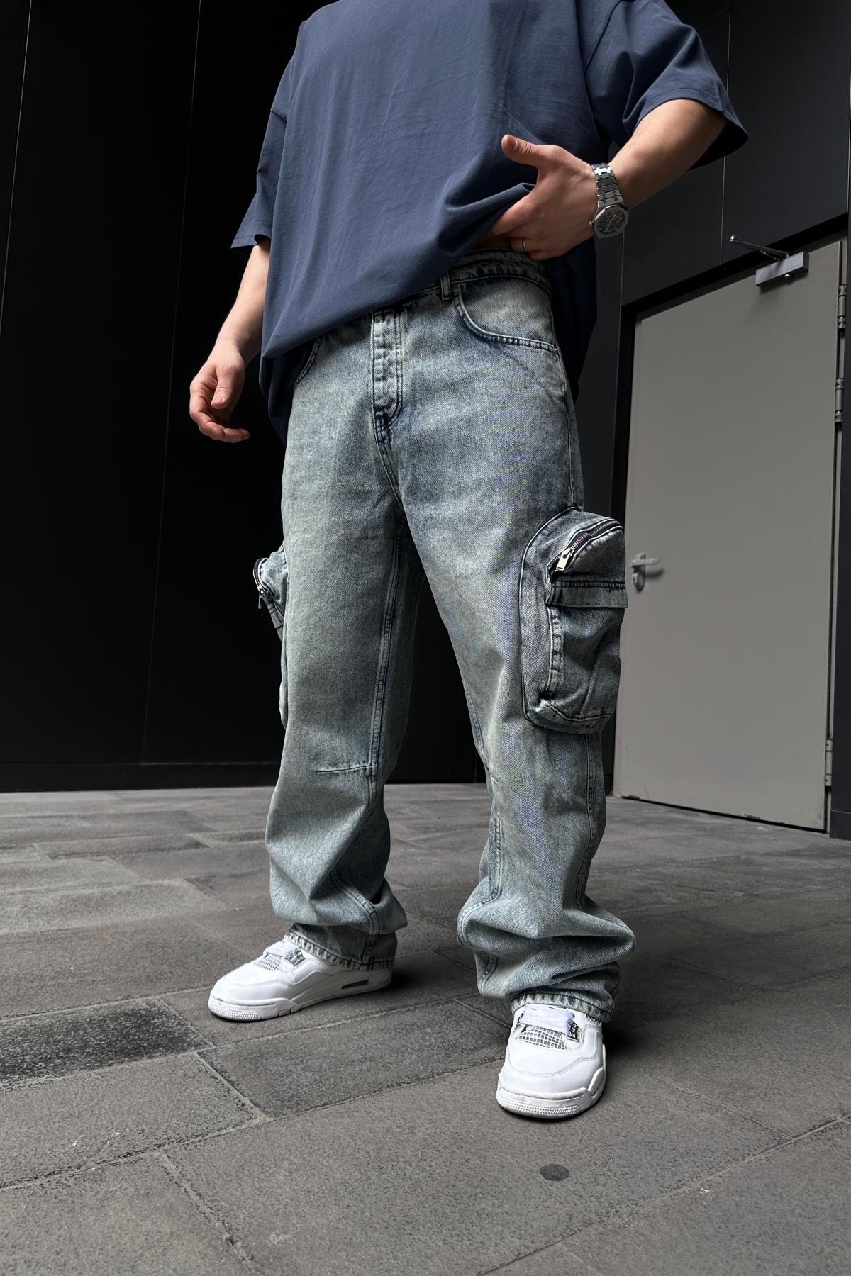 Cep Detay Yıkamalı Jean Pantolon P878