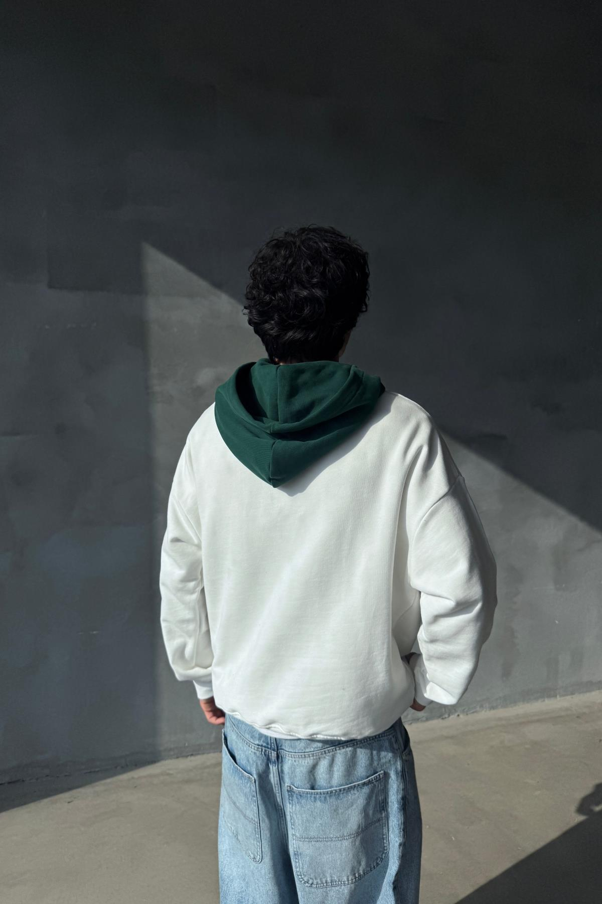Cereals Baskılı Ekru Oversize Sweatshirt SR01