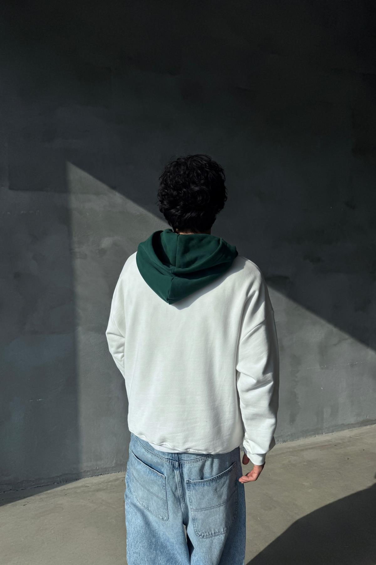 Cereals Baskılı Ekru Oversize Sweatshirt SR01