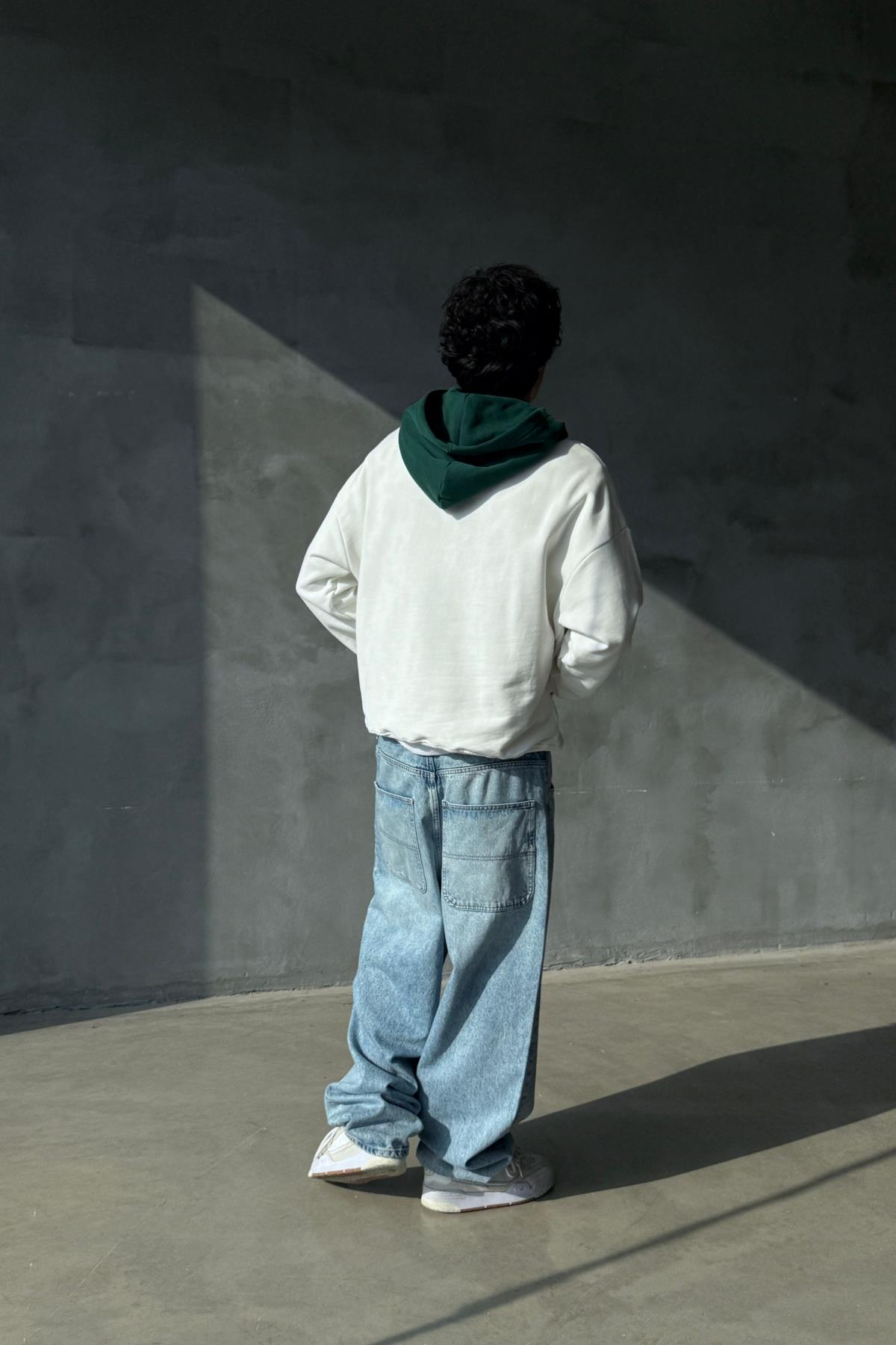 Cereals Baskılı Ekru Oversize Sweatshirt SR01