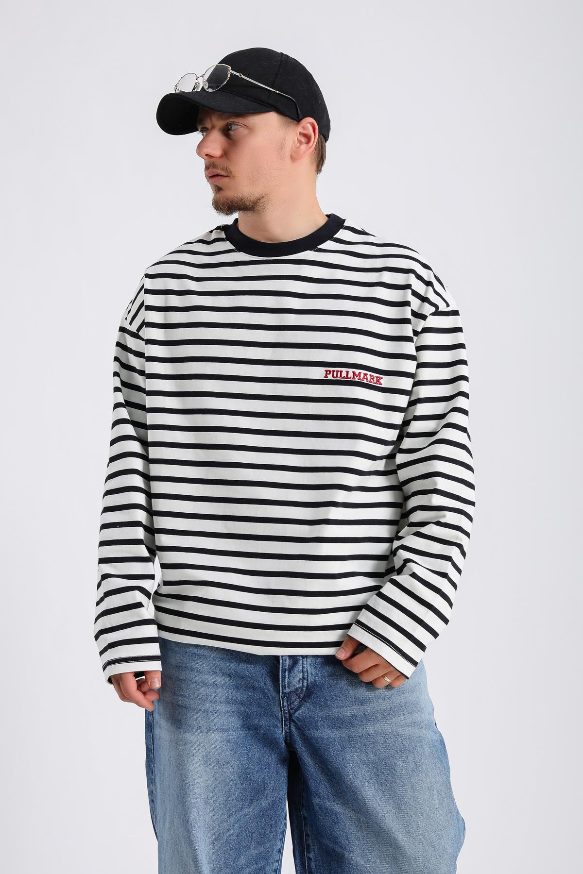 Çizgili Oversize Long Sleeved SW1121