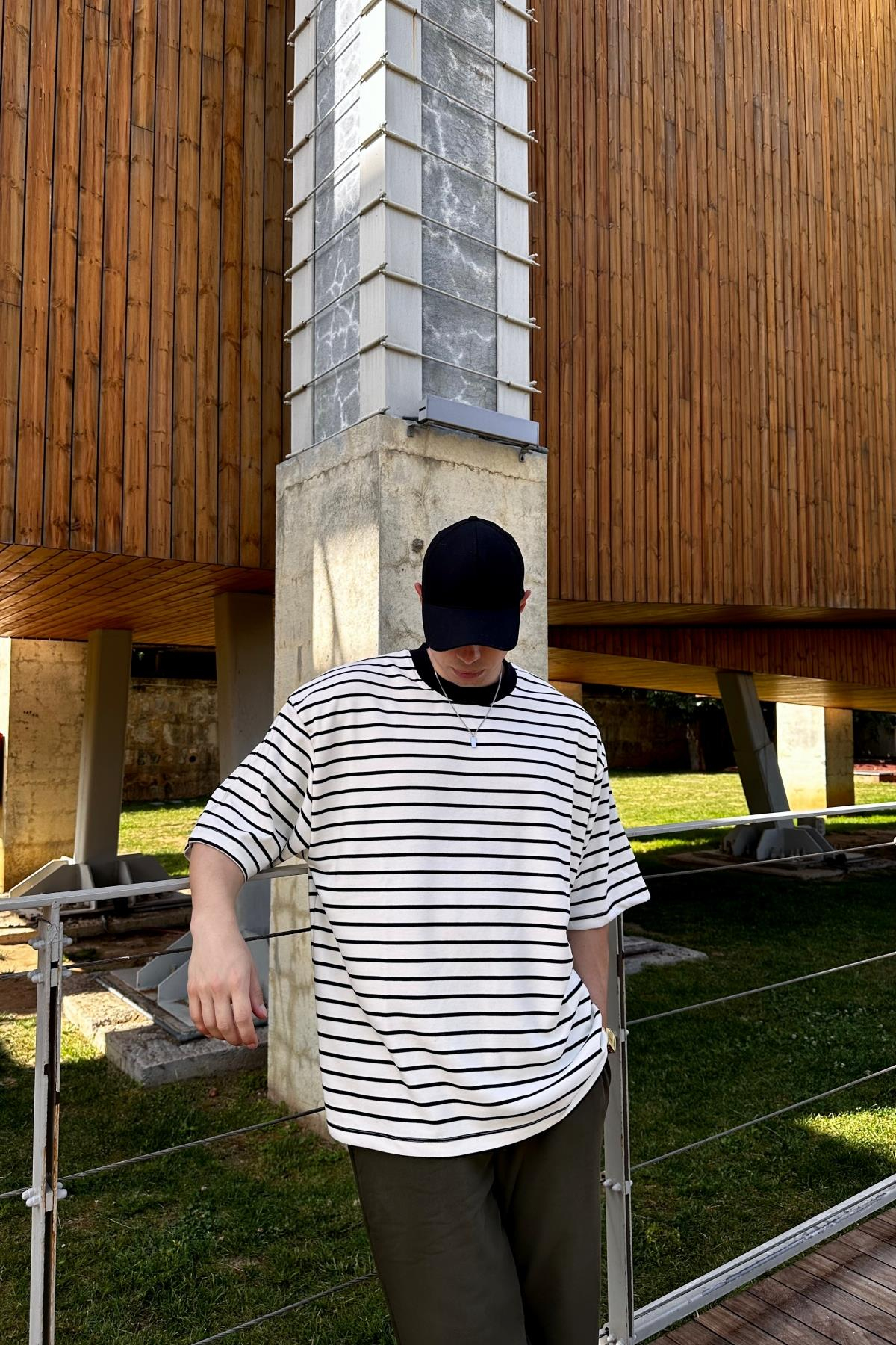 Çizgili Zr Oversize Tshirt T1081